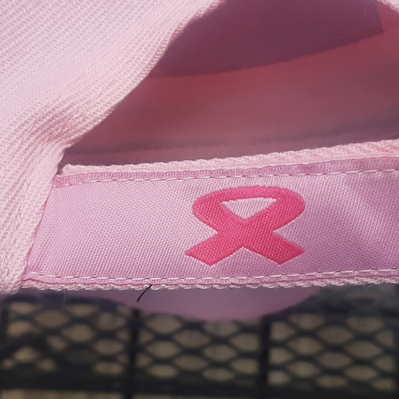 Pink Ribbon Breast Cancer Awareness Ball Cap In Pink - Picture 3 of 3